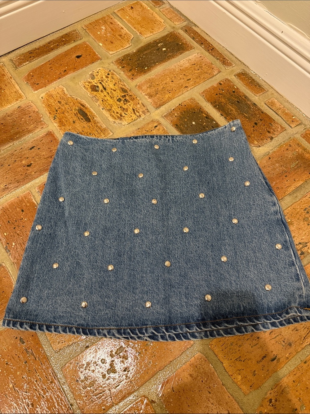Future Collective Denim Mini Skirt Size 6